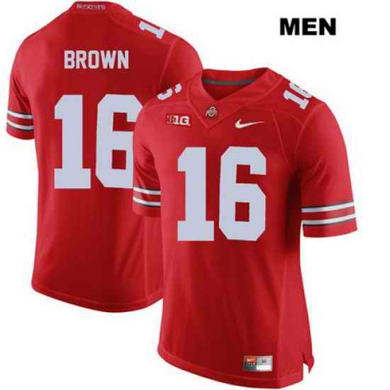 Cameron Brown Stitched Ohio State Buckeyes Authentic Mens Nike  16 Red College Football Jersey Jersey